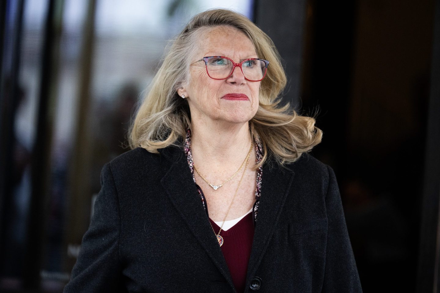 UNITED STATES - JANUARY 30: Rep. Carol Miller, R-W.Va., leaves a meeting of the House Republican Conference at the Capitol Hill Club on Tuesday, January 30, 2024. (Tom Williams/CQ-Roll Call, Inc via Getty Images)